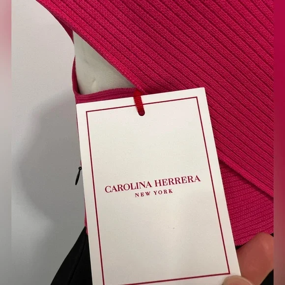 Carolina Herrera Colorblock Knit Midi Dress